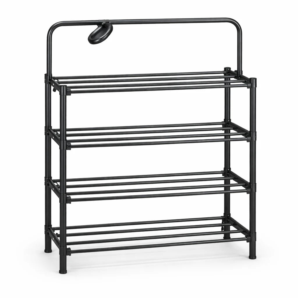 Foldable shoe rack from Hausfiy Store with wall hanging design, featuring multiple tiers for organized shoe storage.