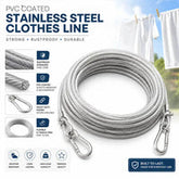 Premium Stainless Steel PVC Coated Clothesline – Heavy-Duty Rust-Resistant Drying Wire