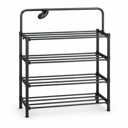 Foldable shoe rack from Hausfiy Store with wall hanging design, featuring multiple tiers for organized shoe storage.