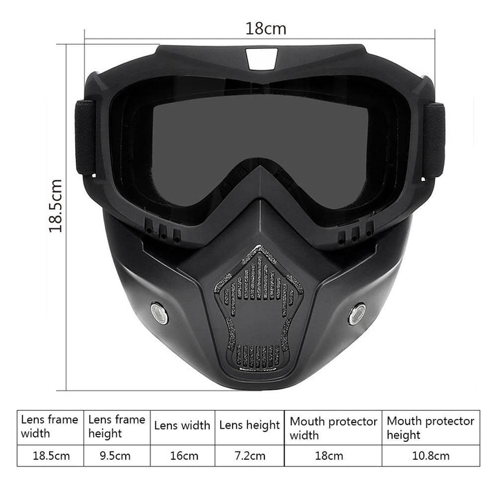 Hausfiy bike face mask, windproof and breathable riding protection, shown on a rider with the mask covering the nose and mouth.