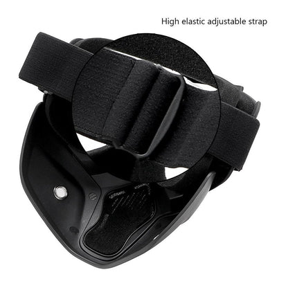 Hausfiy windproof and breathable bike face mask for riding, showing the mask covering the nose and mouth with adjustable straps.