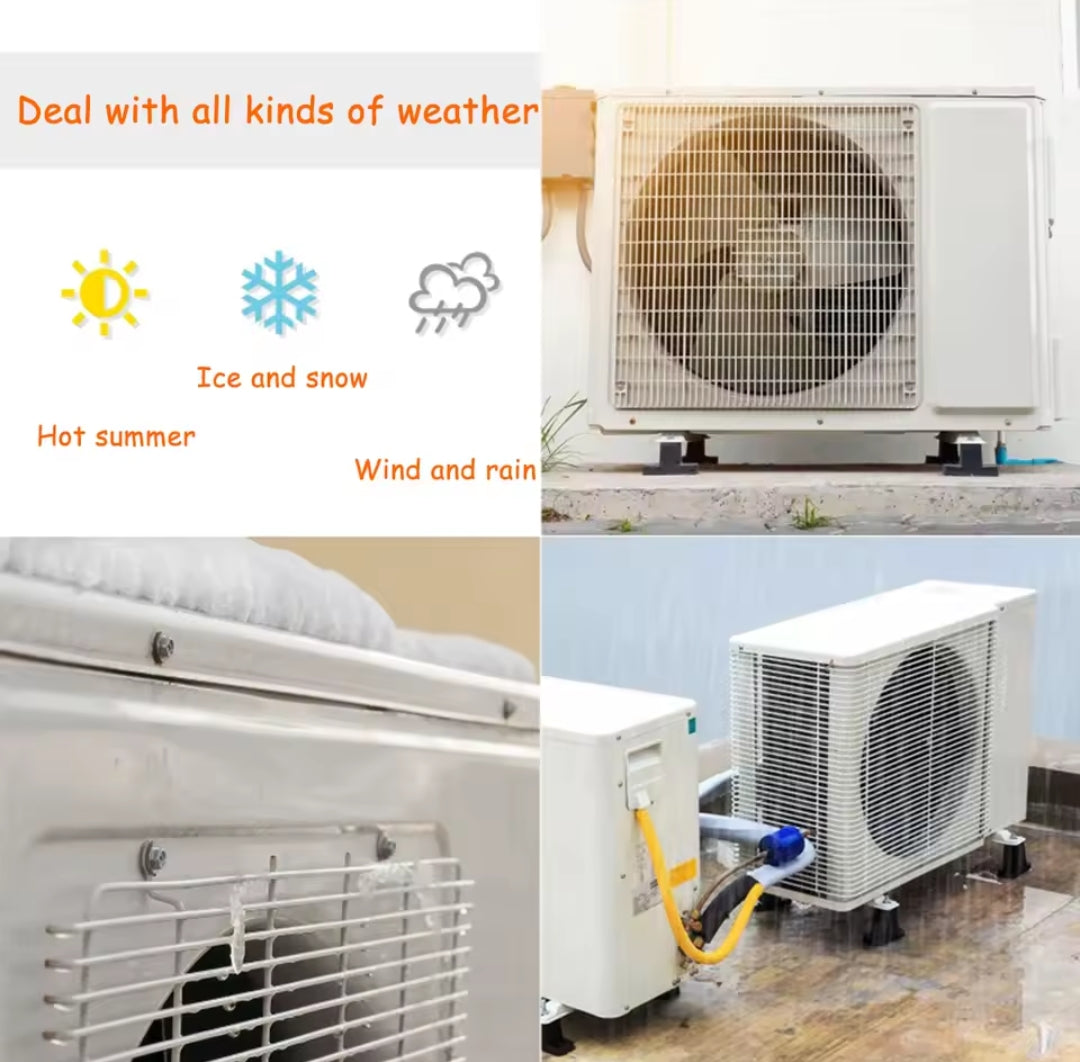 Hausfiy outdoor AC unit cover protecting an air conditioning system to save electricity and improve performance.